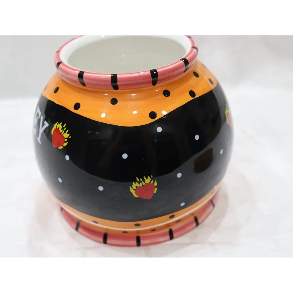 Bella Casa by Ganz Ceramic Harley Davidson Fund Jar Bank Cork Lid Item #6384 - Picture 6 of 13